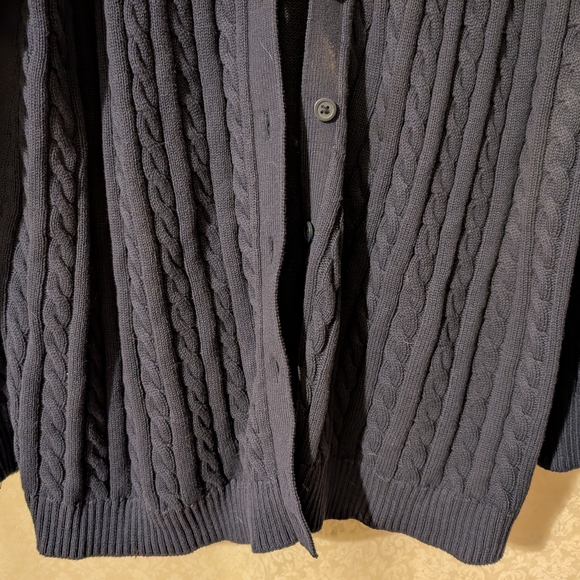 Woman Within Navy Cardigan with Colorful Pattern 3X New Without Tags - Picture 6 of 16